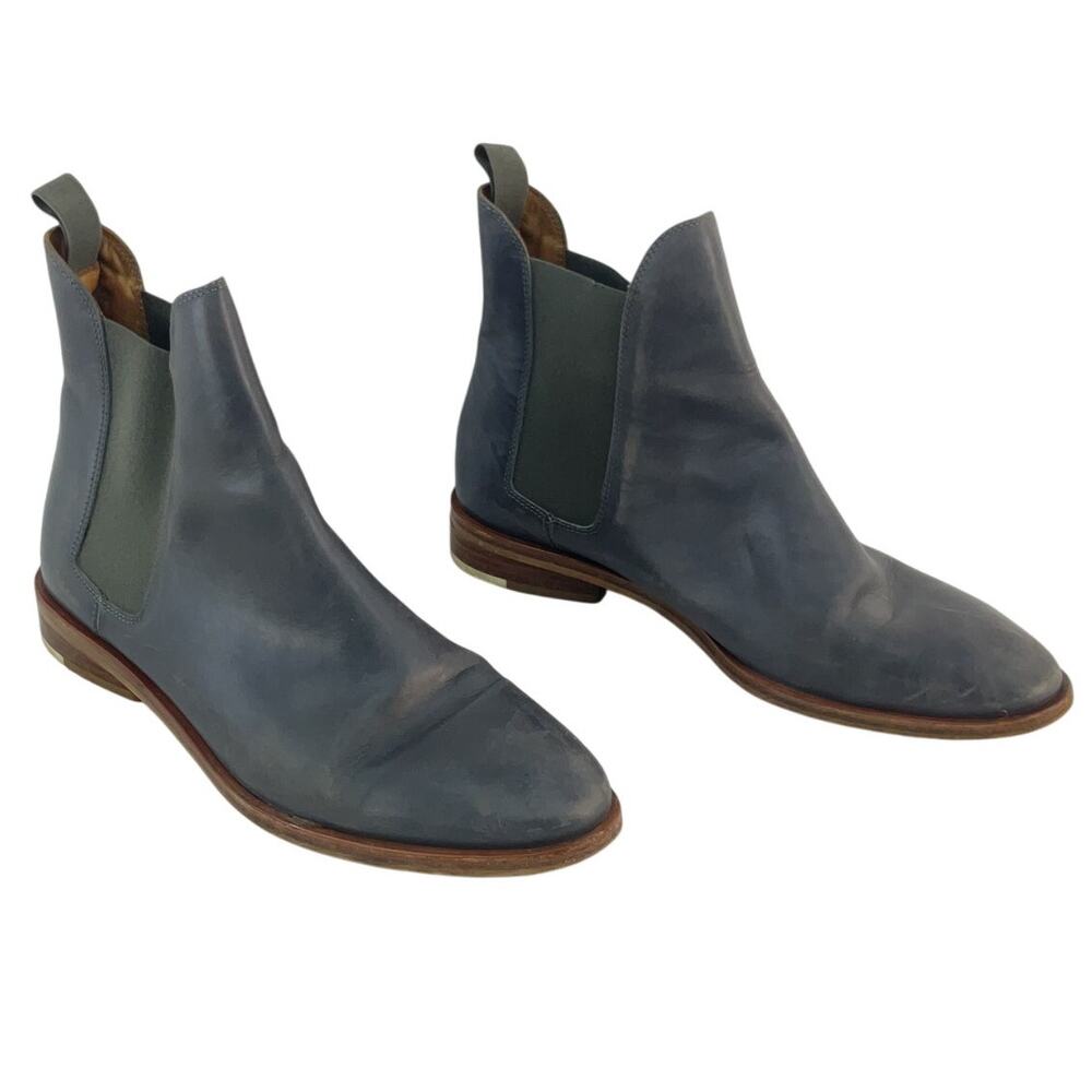 Everlane Dark Gray Leather Chelsea Boots Women's Size 10 Preowned